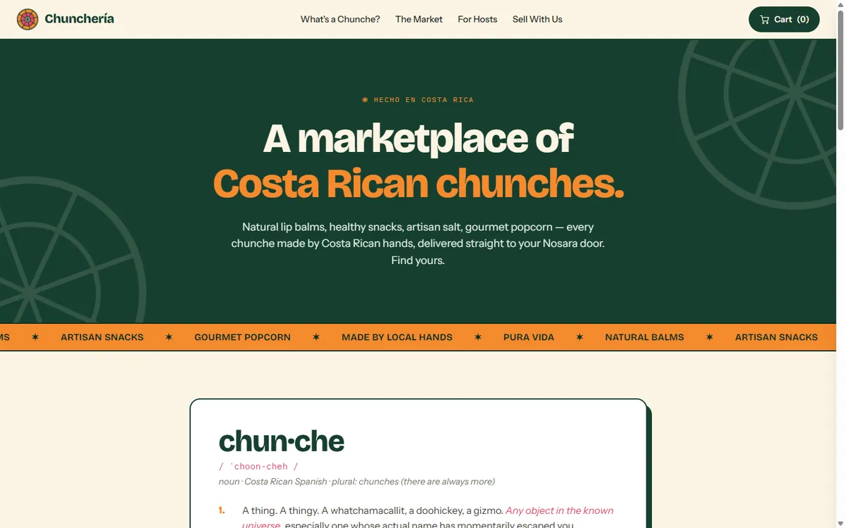 Tienda en línea de Chunchería hecha con CatalogoCR